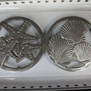 Thirstystone Aluminum Trivet set, Starfish & Shells